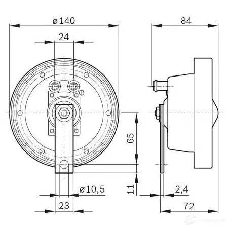 Пневматический звуковой сигнал BOSCH EUROPA DECO. RING, 24V LOW; SILVER 323469 0320226016 7DIUTFY