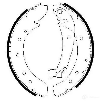 Барабанные тормозные колодки, комплект BOSCH ROVW2 0986487522 BS 772 341607