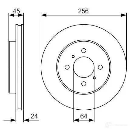Тормозной диск BOSCH 0986479r18 BD1753 340331 E1 90R-02C0349/0081