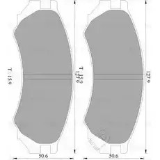 Тормозные колодки, дисковые, комплект Bosch B P1124 1193486998 0 986 AB1 124 DB1214