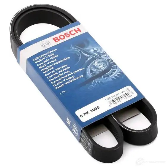 Приводной ремень, поликлиновой BOSCH 355927 6PK1030 1987946051 6 PK 1030
