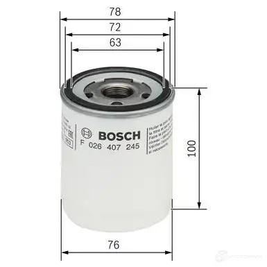 Масляный фильтр BOSCH f026407245 UKQ5B9 1424520965 P 7245