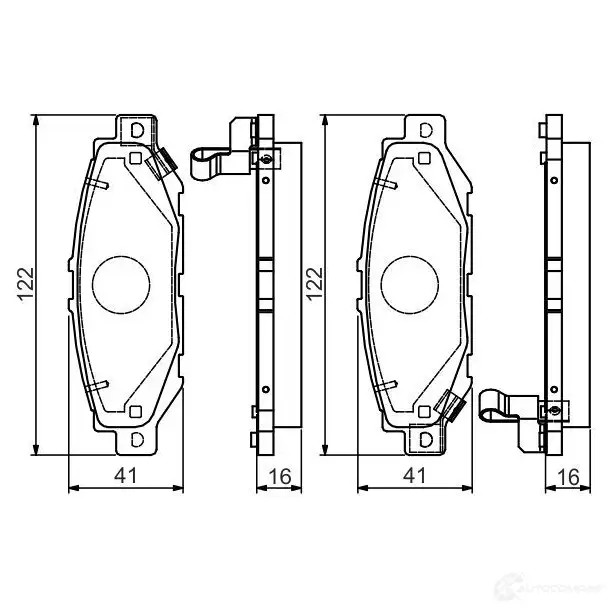 Тормозные колодки, комплект BOSCH BP1480 21787 0986495122 342688