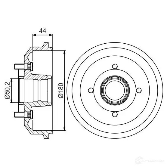 Тормозной барабан BOSCH 338657 0986477269 DB 339 D9Q54