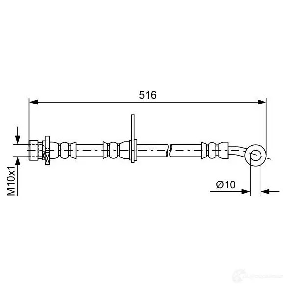 Тормозной шланг BOSCH 1987481730 BH1960 354823 BH16 14