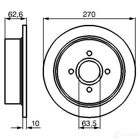 Тормозной диск BOSCH 339108 BD 588 0986478672 MCNL649