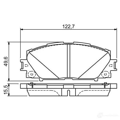 Тормозные колодки, комплект BOSCH 1193483855 0986494670 24347 BP1665