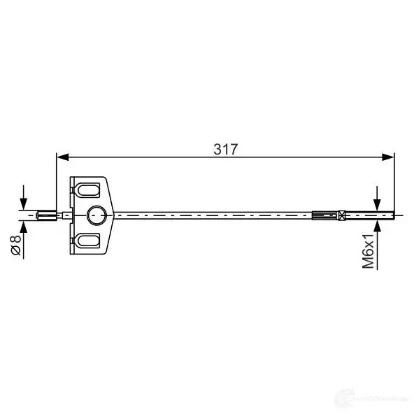 Трос ручника, стояночного тормоза BOSCH GX0ST B C1226 355396 1987482342