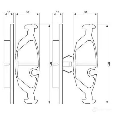 Тормозные колодки, комплект BOSCH 21089 7221D322 337762 0986460996