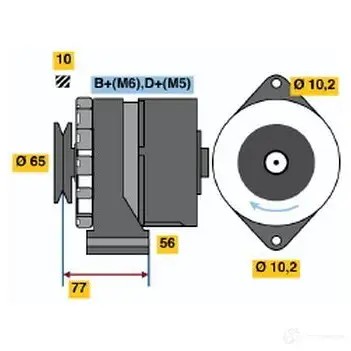 Генератор BOSCH 304798 N1 (R) 14V 34/90A WRLJ1T 0120469924