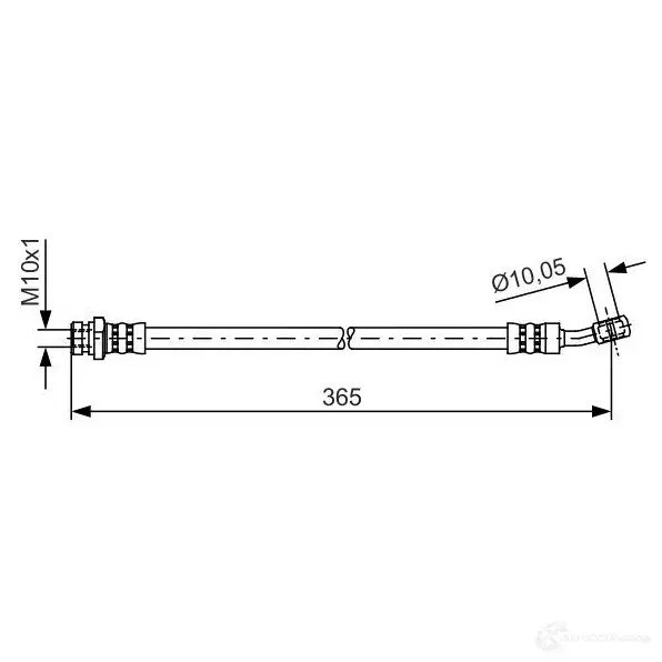 Тормозной шланг BOSCH 354554 L7E2M7I 1987481456 BH 1344