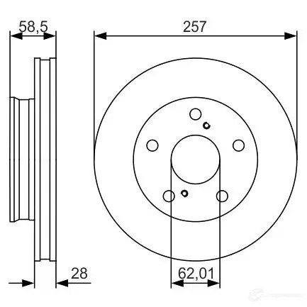 Тормозной диск BOSCH 0986479r53 BD1788 340364 E1 90R-02C0349/0264