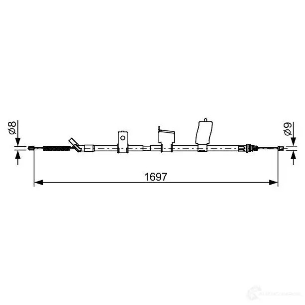 Трос ручника, стояночного тормоза BOSCH JIVH9T 355622 BC262 7 1987482627