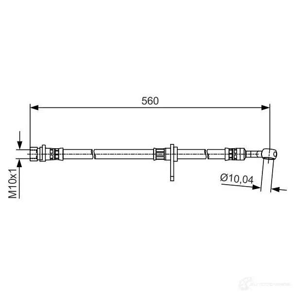 Тормозной шланг BOSCH BH139 8 P8SOS 1987481512 354608