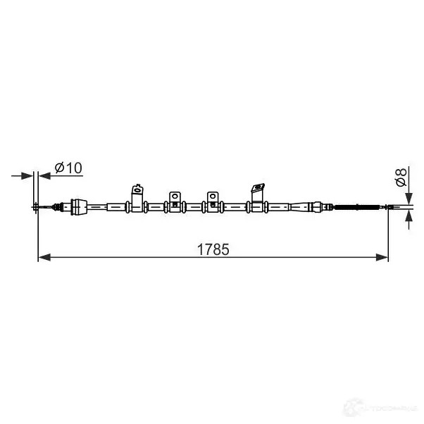Трос ручника, стояночного тормоза BOSCH J 8WPHUT 1437241256 1987482922