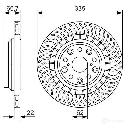 Тормозной диск BOSCH 0986479t35 ZQ44B BD 1834 340523