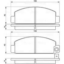 Тормозные колодки, дисковые, комплект Bosch 336206 20 539 7062D131; 7185D131 0 986 424 426