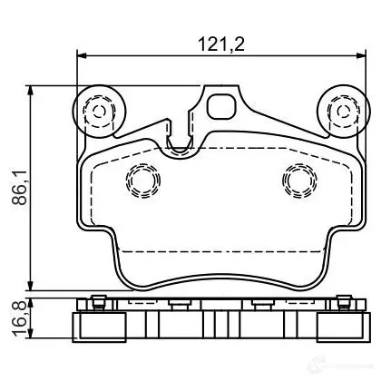 Тормозные колодки, комплект BOSCH 1193483516 0986494567 21942 BP1488