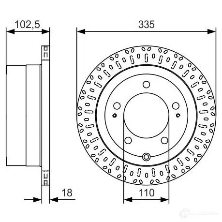 Тормозной диск BOSCH L9ZGHIT B D2361 0986479u32 340596