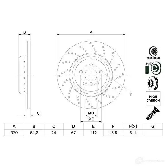 Тормозной диск BOSCH SJ9AY7 7 0986479g13 1437978424