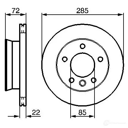 Тормозной диск BOSCH BD1 079 JZ18EL 339474 0986479212