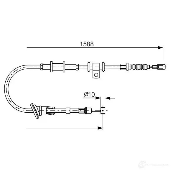 Трос ручника, стояночного тормоза BOSCH 355311 BC 1129 1987482245 3BLSQY