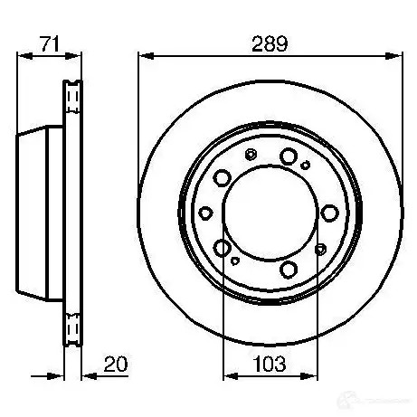 Тормозной диск BOSCH 338741 0986478101 BD9 0 9J7XY
