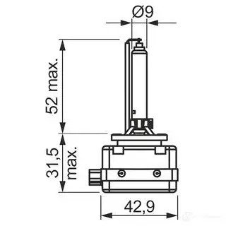 Лампа ксеноновая D1S 35 Вт 12 В 5500K BOSCH D1S 35W PK32D-2 XENON WHITE 350556 D1S 1987302909