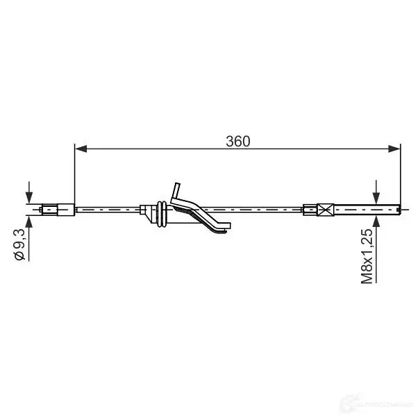 Трос ручника, стояночного тормоза BOSCH 355341 BC11 63 U6CATDW 1987482279