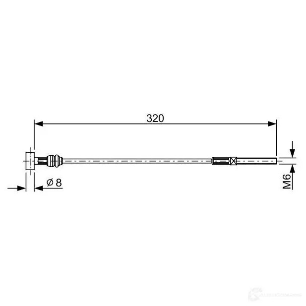 Трос ручника, стояночного тормоза BOSCH B C2460 1987482460 355496 ZLUNNX9