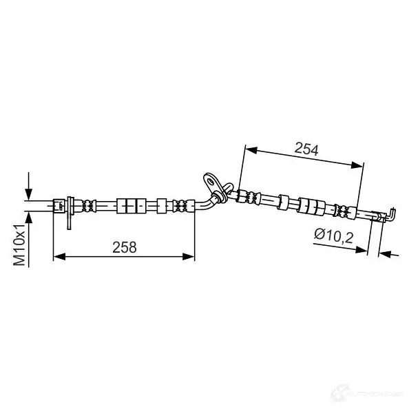 Тормозной шланг BOSCH 1987481597 BH148 1 354690 4MVUGP