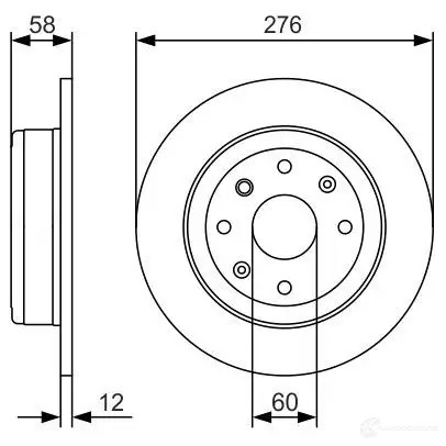 Тормозной диск BOSCH 340197 XOY0G74 0986479a56 BD 2128