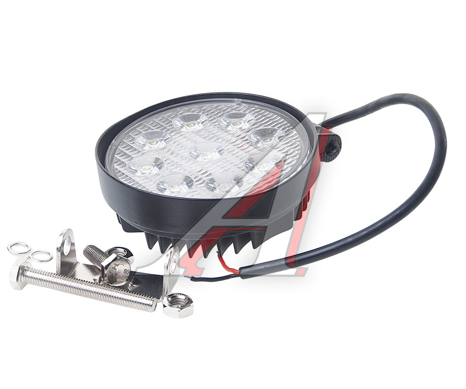 Фара рабочего света круглая 115х130x45мм 27W 9LED (ближний свет) ВЫМПЕЛ