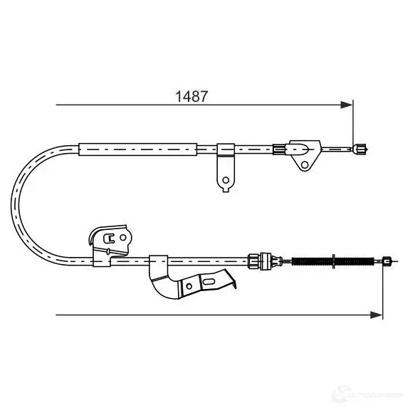 Трос ручника, стояночного тормоза BOSCH 1987477952 BC78 6 48GTC6B 354037