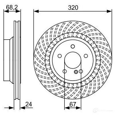 Тормозной диск BOSCH 339868 YJOGAGC 0986479654 B D1498