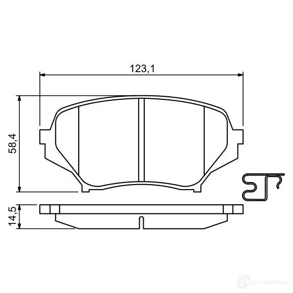 Тормозные колодки, комплект BOSCH 342177 0986494188 8295D117 24297