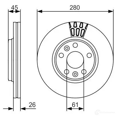 Тормозной диск BOSCH YR3D4EG 0986479576 BD1 669 339797