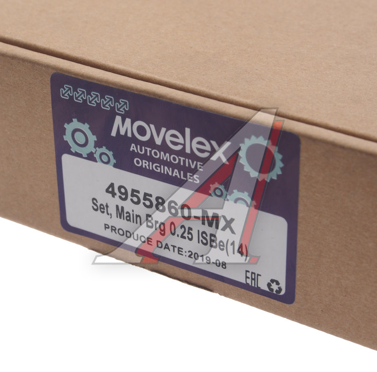 Вкладыши КАМАЗ дв.CUMMINS ISBe, ISDe коренные d=0.25 комплект 14шт. MOVELEX