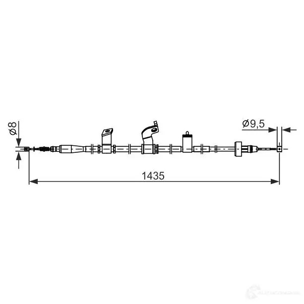 Трос ручника, стояночного тормоза BOSCH 3DR AK28 1987482843 1437241235