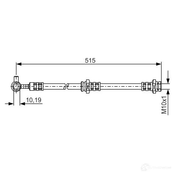 Тормозной шланг BOSCH 1987476378 4S1X1RM BH87 0 352840