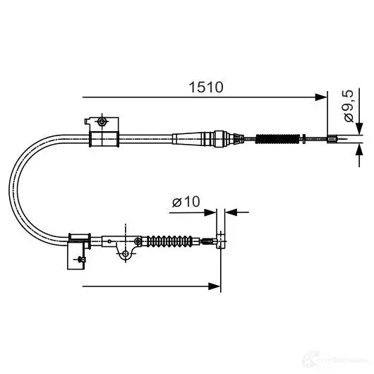Трос ручника, стояночного тормоза BOSCH 355120 1987482050 CG5UU6I B C944