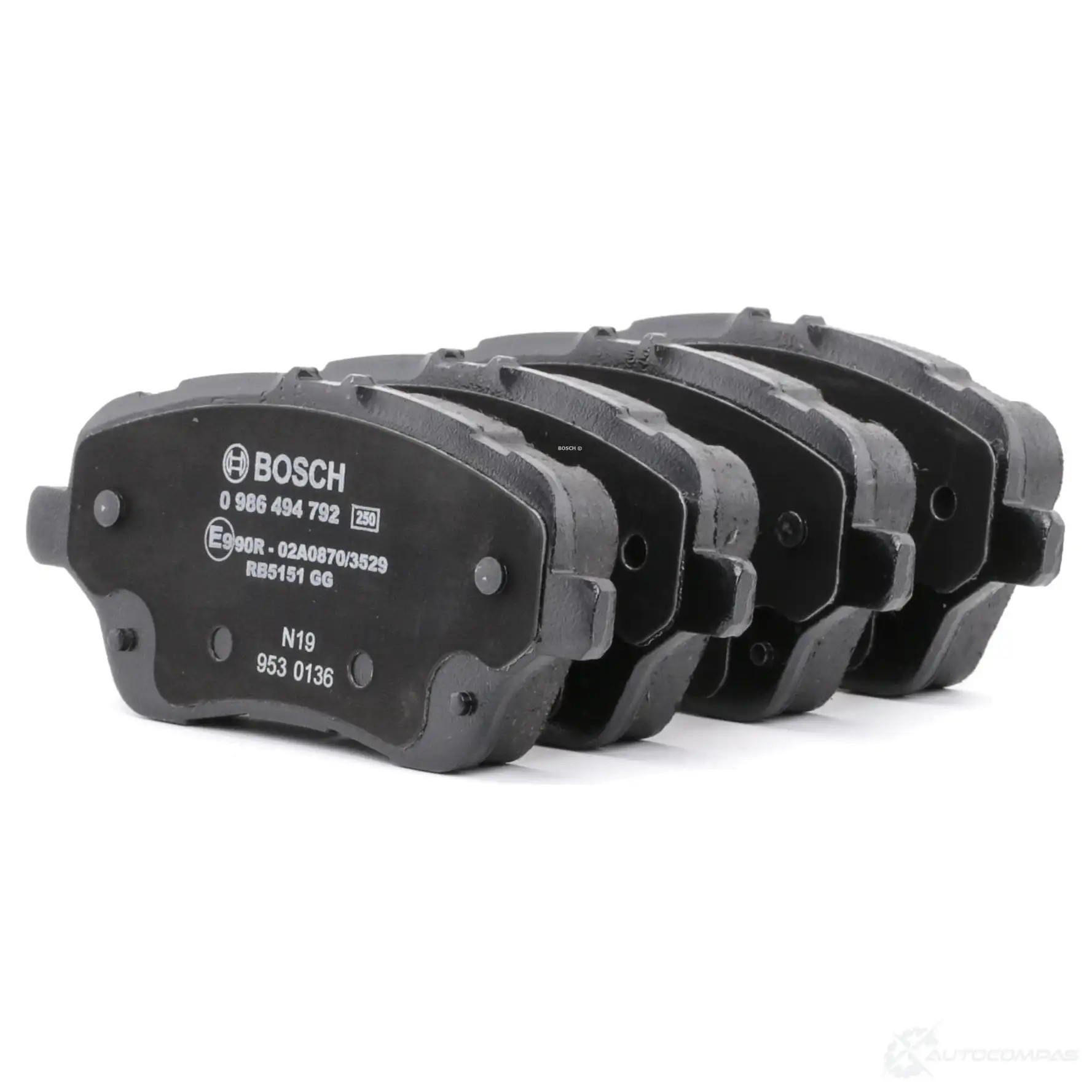 Тормозные колодки, комплект BOSCH 1193484126 25134 0986494792 BP1966