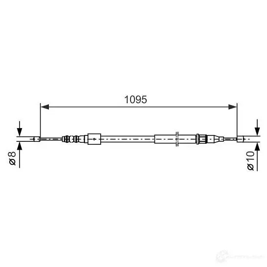 Трос ручника, стояночного тормоза BOSCH 353777 9X6J5 BC 522 1987477660