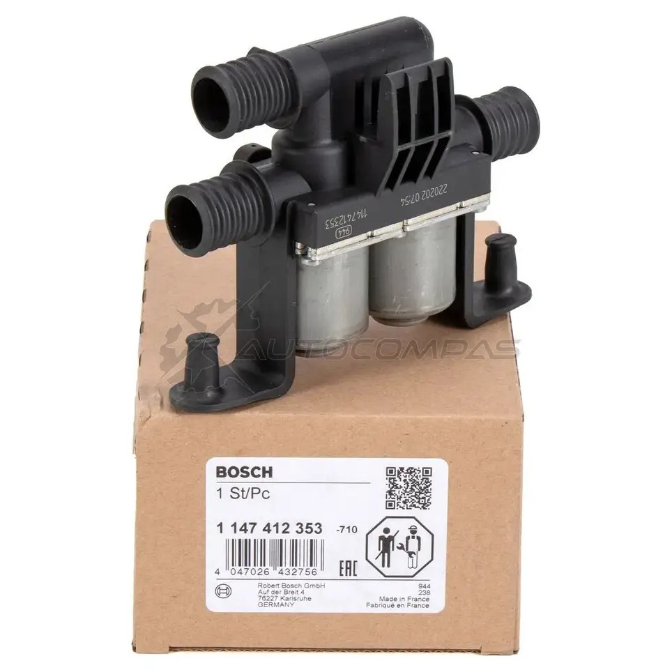 Клапан охлаждающей жидкости, кран печки BOSCH 5J 1N1S 1437246143 1147412353