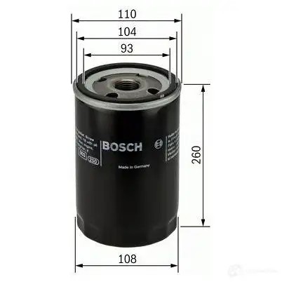 Масляный фильтр BOSCH RQH0AD 0451403001 329331 P 3001