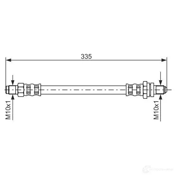 Тормозной шланг BOSCH SIL1C 1987476600 353004 B H293