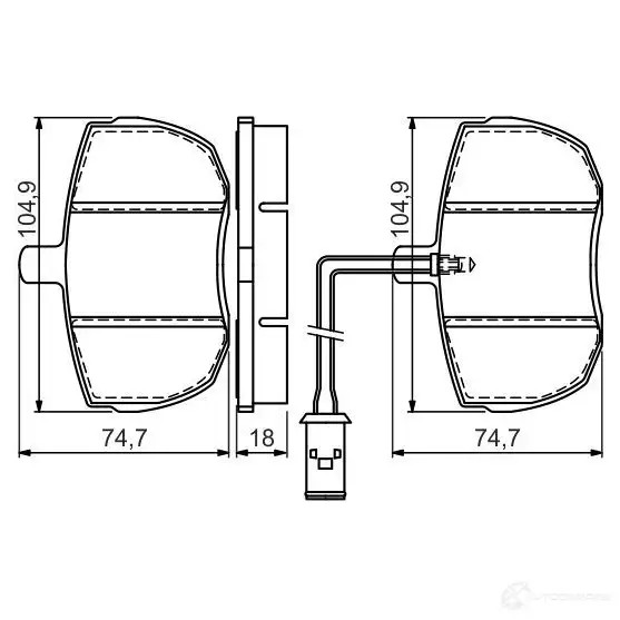 Тормозные колодки, комплект BOSCH BP1456 20653 0986494535 342501