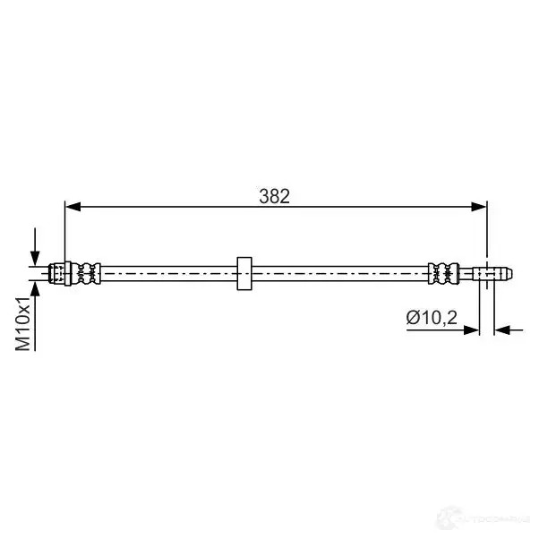 Тормозной шланг BOSCH 353089 BH3 89 1987476696 HEB1004
