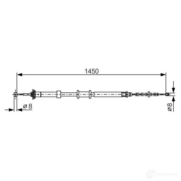 Трос ручника, стояночного тормоза BOSCH BC 1093 355267 1987482199 6TIXU