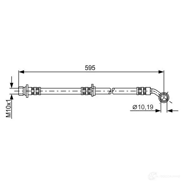 Тормозной шланг BOSCH YCHS6L9 354151 1987481027 B H919